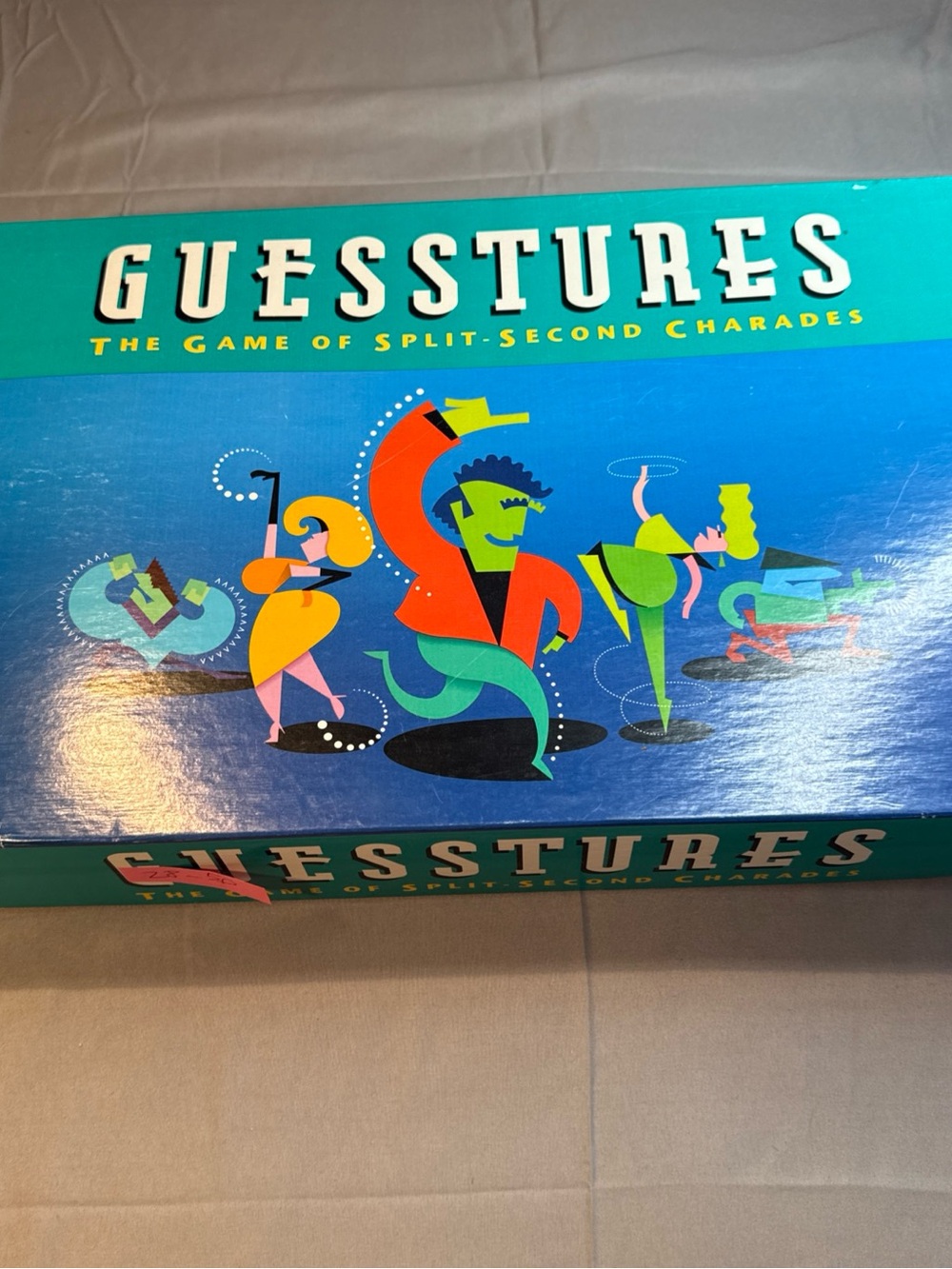 Guesstures Party Charades Game - Teal and Blue